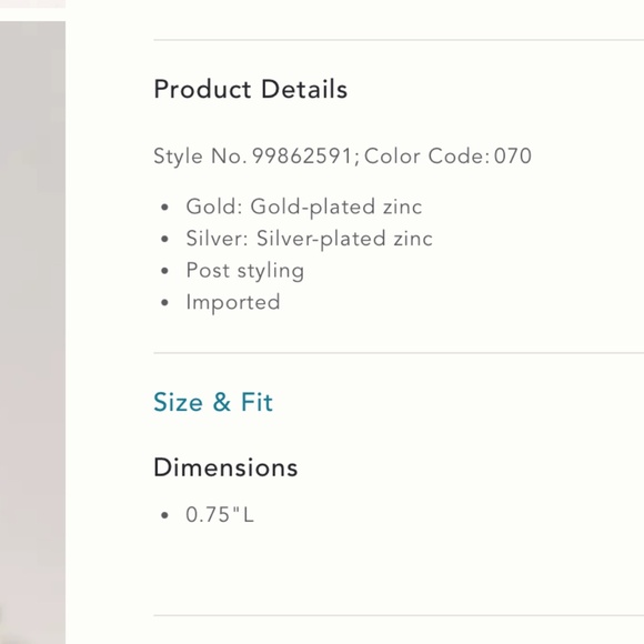 Anthropologie double hoop hammered gold earrings new - Picture 2 of 3